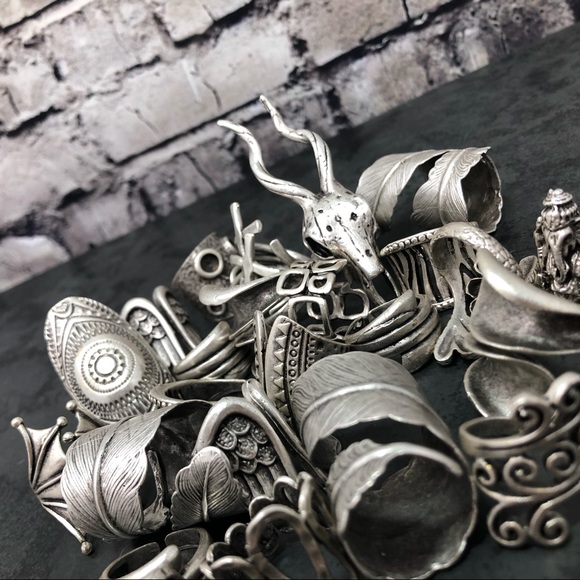 NEW Boho Ethnic Design Aztec Wrap Silver-tone Ring - Picture 5 of 5